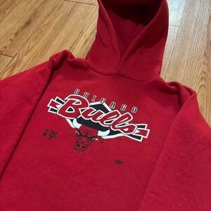 Chicago Bulls Kids Hoodie Vintage Logo 7 90s NBA Sports Size‎ L 14-16